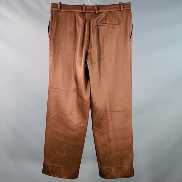 SIES MARJAN Size 34 Brown Acetate Blend Pleated Dress Pants - Picture 2 of 12